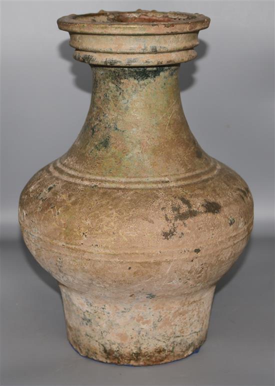 A Kashan vase, H.39.5cm